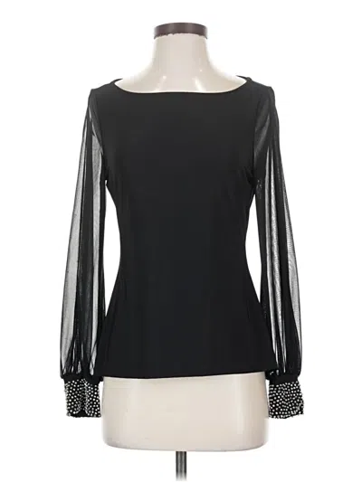 Pre-owned Nik And Nash Long Sleeve Blouse In Black