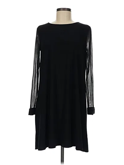 Pre-owned Nik And Nash Long Sleeve Top Black Boatneck Tops