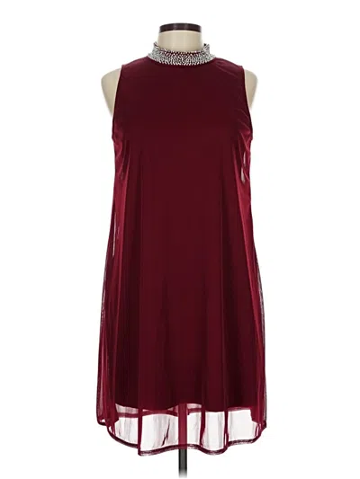 Pre-owned Nik And Nash Sleeveless Top Burgundy Halter Neckline Tops