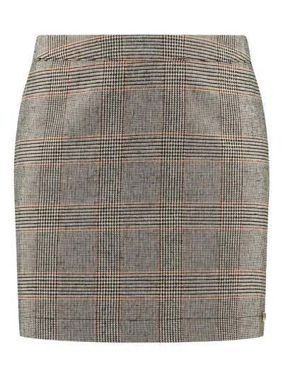 Nik & Nik Check-pattern Mini Skirt In Neutral
