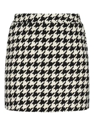 Nik & Nik Checked Mini Skirt In Black