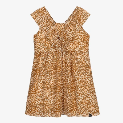 Nik & Nik Teen Girls Brown Leopard Dress