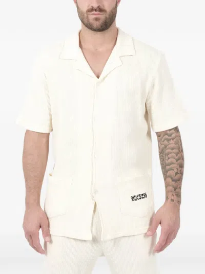 Nikben Waffle Pocket Short Sleeve Shirt In Neutral