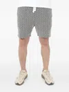 Nikben Patterned Drawstring Deck Shorts In Black