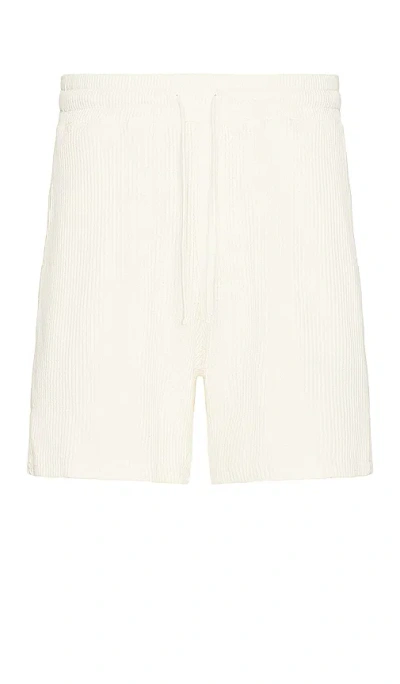 Nikben Waffle Shorts In 米白