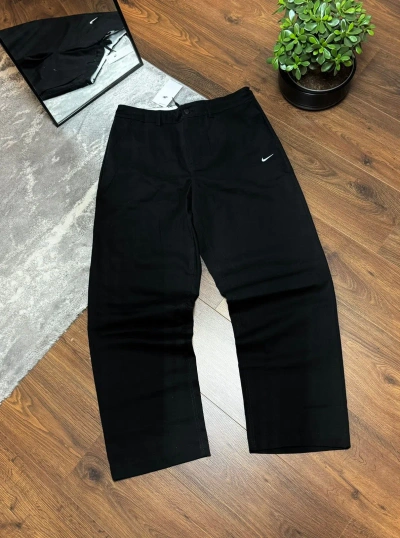 Pre-owned Nike 00s  Baggy Unlined Chino Pants Swoosh In Black