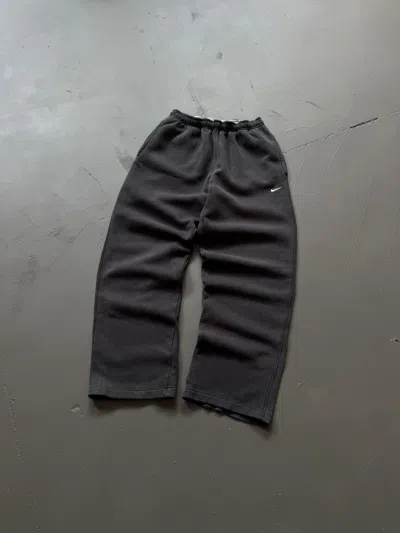 Pre-owned Nike 00s  Vintage Baggy Joggers Drill Sweatpants Y2k In Black