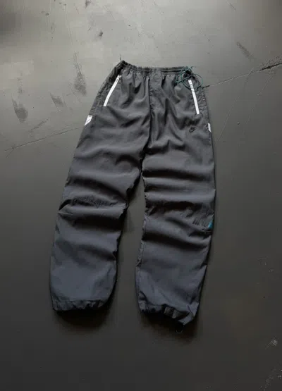 Pre-owned Nike 00s  Vintage Nylon Baggy Airmax Joggers Drill Pants Y2k In Gray