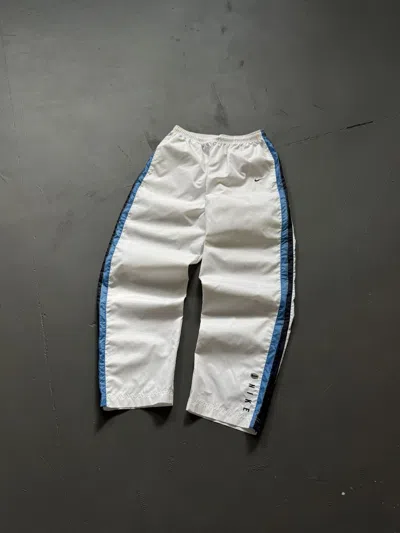 Pre-owned Nike 00s  Vintage Nylon Baggy Parachute Joggers Pants Drill In White