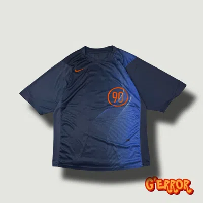 Pre-owned Nike 00s  Vintage Total 90 Oversize Dri-fit Drill T-shirt In Blue