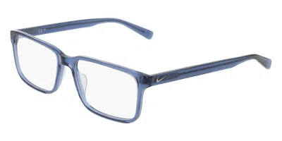 Nike 1001 425 Men's Glasses Blue Size 57 - Free Lenses - Blue Light Block Available