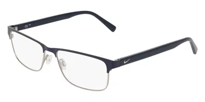 Nike 1002 410 Men's Glasses Blue Size 58 - Free Lenses - Blue Light Block Available In Black