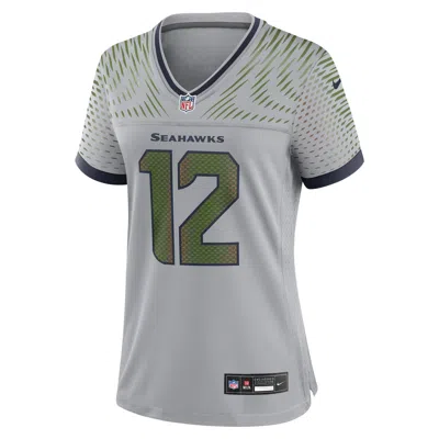 Nike 12s Seattle Seahawks Rivalries Collection Womenâs  Women's Nfl Game Jersey In Gray
