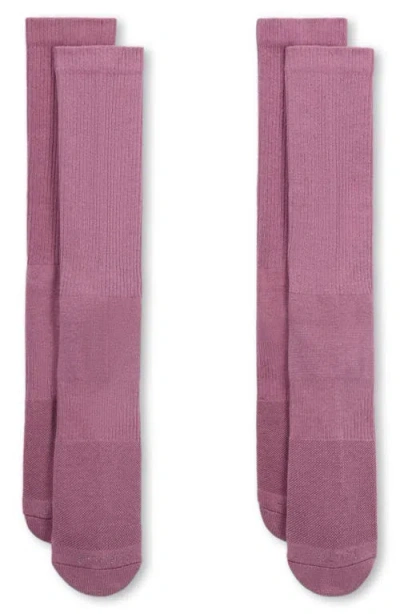 Nike 2-pack Dri-fit Everyday Cushioned Crew Socks In Plum Dust/plum Dust