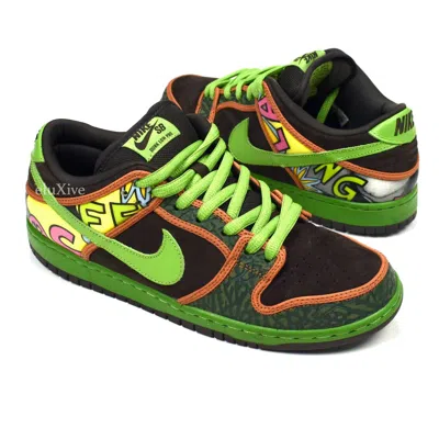Pre-owned Nike 2015  Dunk Low Premium Sb De La Soul Qs Shoes In Green Brown