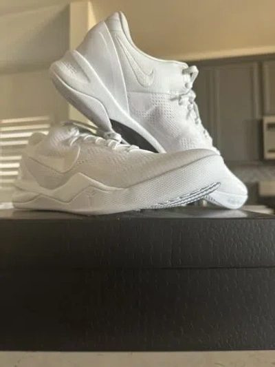 Pre-owned Nike 2023  Kobe 8 Viii Protro Halo Size 10 Mens In White