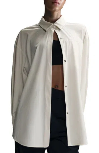 Nike 24.7 Dri-fit Button-up Shirt In Neutral