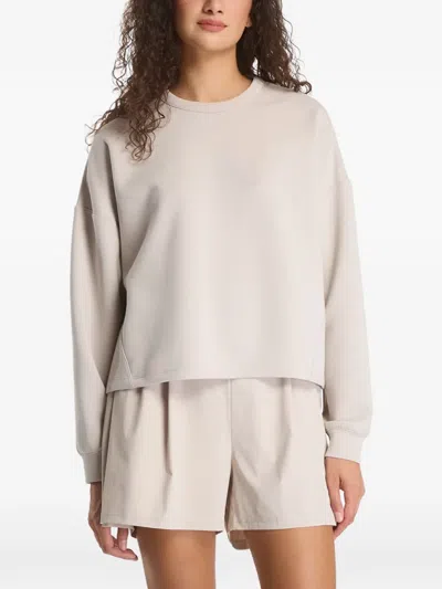 Nike 24.7 Impossiblysoft Crew-neck Cropped Sweatshirt In Multi