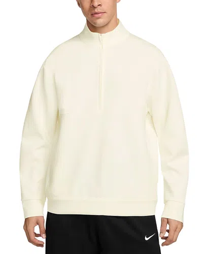 Nike 24.7 Impossiblysoft Dri-fit Half Zip Sweatshirt In White