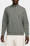 Nike 24.7 Impossiblysoft Dri-fit Half Zip Top In Gray