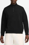 Nike 24.7 Impossiblysoft Dri-fit Half Zip Sweatshirt In Black