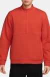 Nike 24.7 Impossiblysoft Dri-fit Half Zip Top In Red