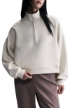 Nike 24.7 Impossiblysoft Dri-fit Oversize Half Zip Top In White