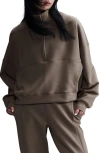 Nike 24.7 Impossiblysoft Dri-fit Oversize Half Zip Top In Gray