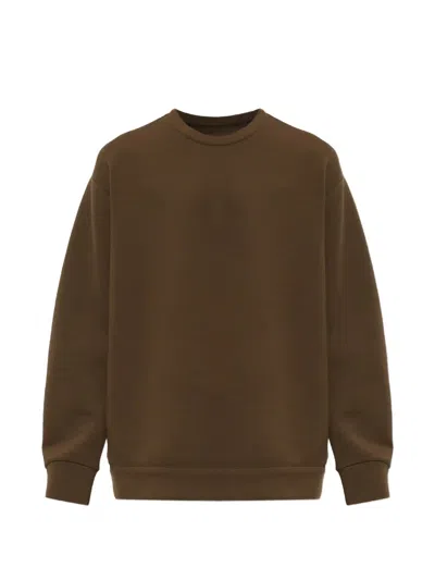 Nike 24.7 Impossiblysoft Dri-fit Crew Sweatshirt In Brown