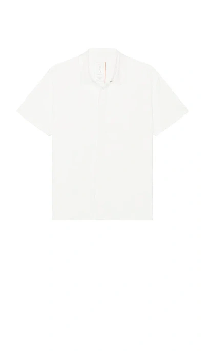 Nike 24.7 Men's Dri-fit Short-sleeve Button-down Top In White