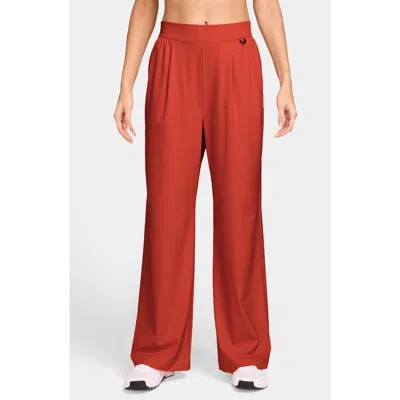 Nike 24.7 Perfectstretch Dri-fit High Waist Loose Wide Leg Pants In Orange