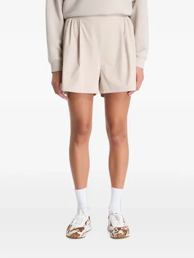 Nike 24.7 Perfectstretch Pleated Side-slit Shorts In Neutral