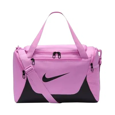 Pre-owned Nike 24l Xs Brasilia Duffel Bag 'light Magenta/black' | Pink | Men's Size Onesize