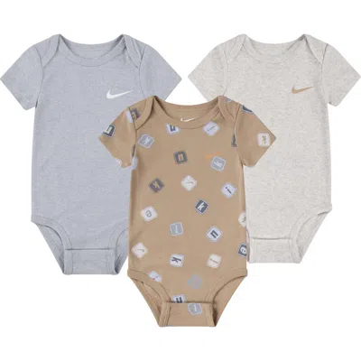 Nike Babies'  3-pack Bodysuit In Multi