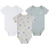 Nike Babies'  3-pack Bodysuit In Gray