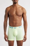 Nike 3-pack Dri-fit Essential Micro Boxer Briefs In Gray