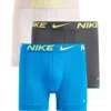Nike 3-pack Dri-fit Essential Micro Boxer Briefs In Blue