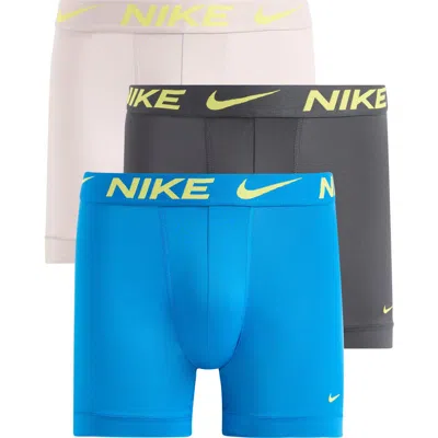 Nike 3-pack Dri-fit Essential Micro Boxer Briefs In Blue
