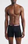 Nike 3-pack Dri-fit Essential Micro Boxer Briefs In Animal Print
