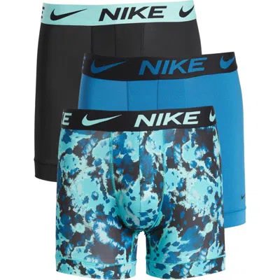 Nike 3-pack Dri-fit Essential Micro Boxer Briefs In Black Multi Collage