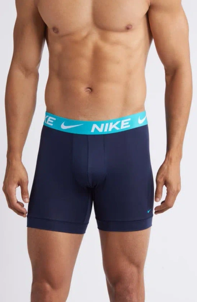 Nike 3-pack Dri-fit Essential Micro Boxer Briefs In Cactus/ Bicoastal/ Obsidian