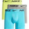Nike 3-pack Dri-fit Essential Micro Boxer Briefs In Cyber/stucco/dusty Cactus