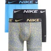 Nike 3-pack Dri-fit Essential Micro Boxer Briefs In Infinite Gold/blue/black