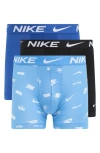 Nike 3-pack Dri-fit Essential Micro Boxer Briefs In Multi Logo Print