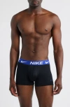 Nike 3-pack Dri-fit Essential Micro Trunks In Black