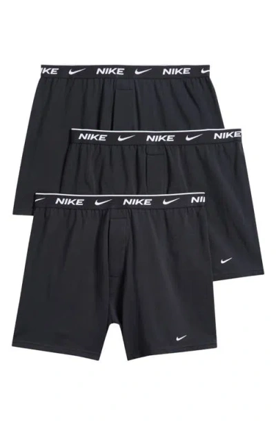 Nike 3-pack Essential Stretch Cotton Knit Boxers In Multi