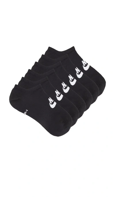 Nike 3 Pack No-show Socks In Black & White