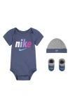Nike Babies' 3-piece Box Set In Diffused Blue