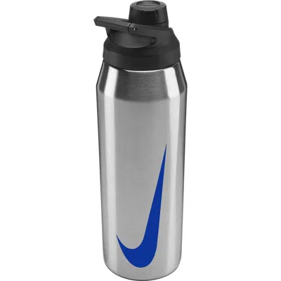 Nike 32-ounce Recharge Stainless Steel Chug Bottle In Brushed Ss/game Royal