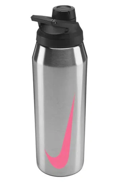 Nike 32-ounce Recharge Stainless Steel Chug Bottle In Brushed Ss/lava